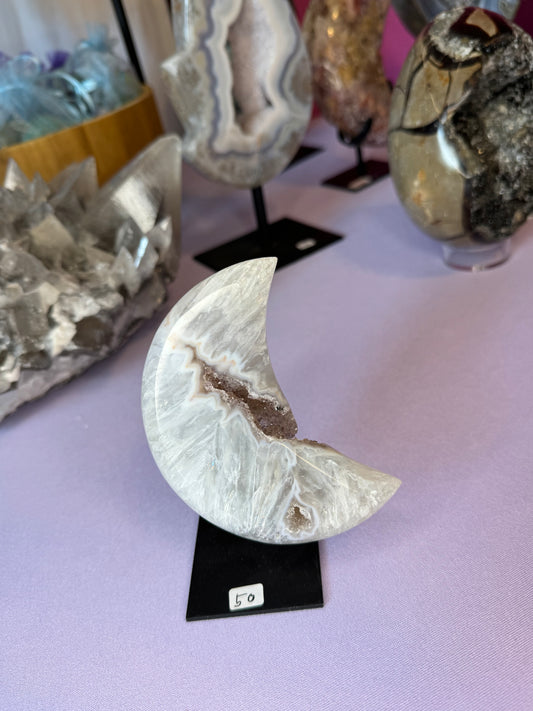 Druzy Agate Moon