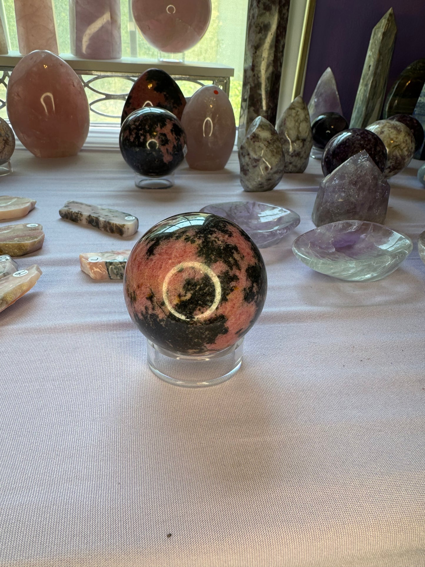 Rhodonite spheres