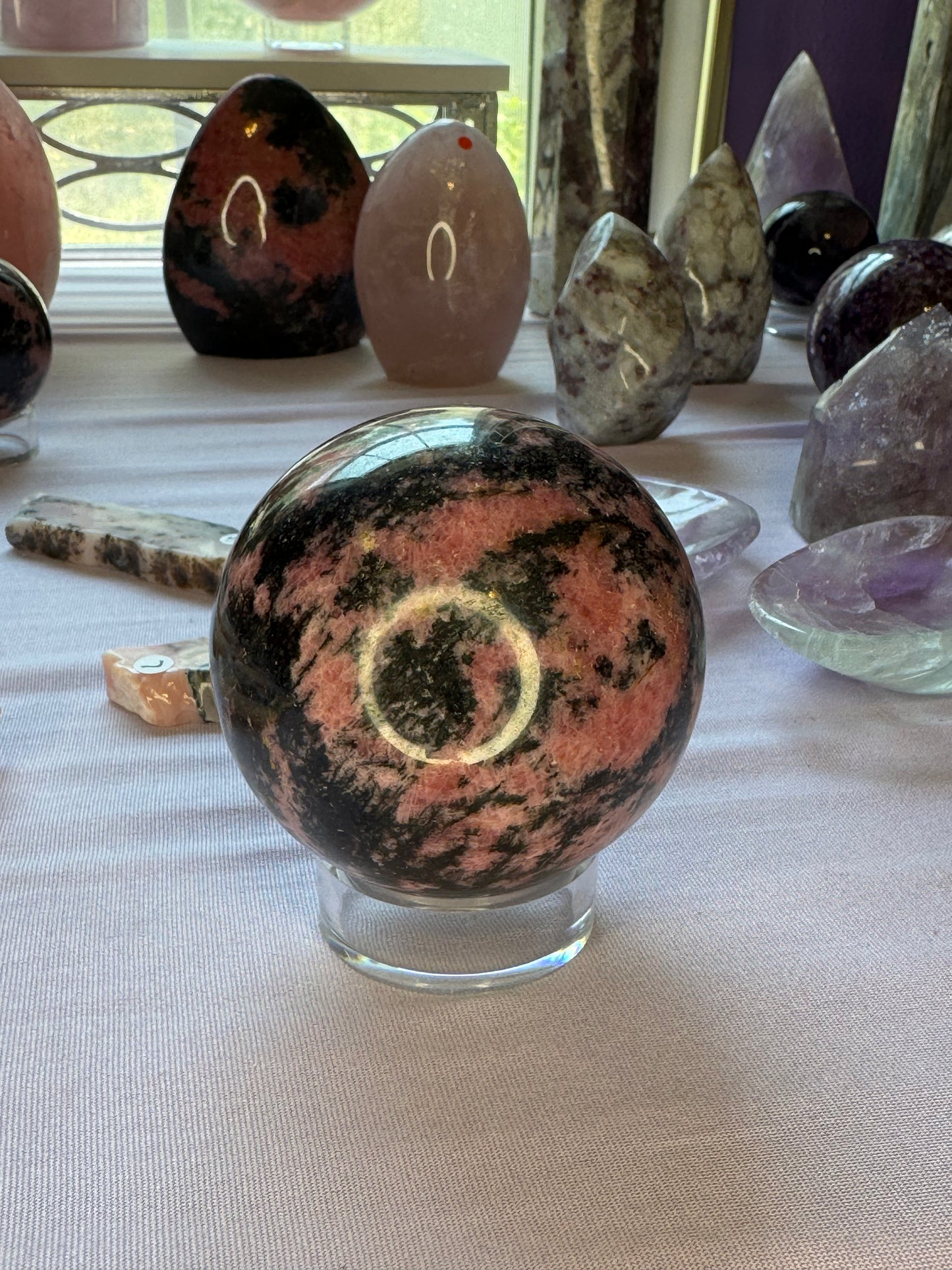 Rhodonite spheres