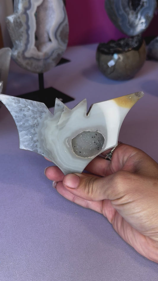 Druzy Agate Bats